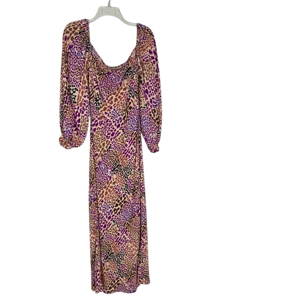 Carolina K Leopard Print Cowl Neck Maxi Dress Mauve Blush Size S - Picture 11 of 16